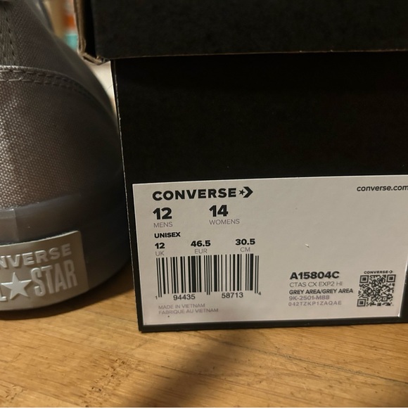 Converse - NWT Men's Gray High-Top Sneakers - Picture 5 of 5